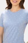 Amante Scoop Neck Sleep Tee - Lavender Tropical Print — thumbnail 4